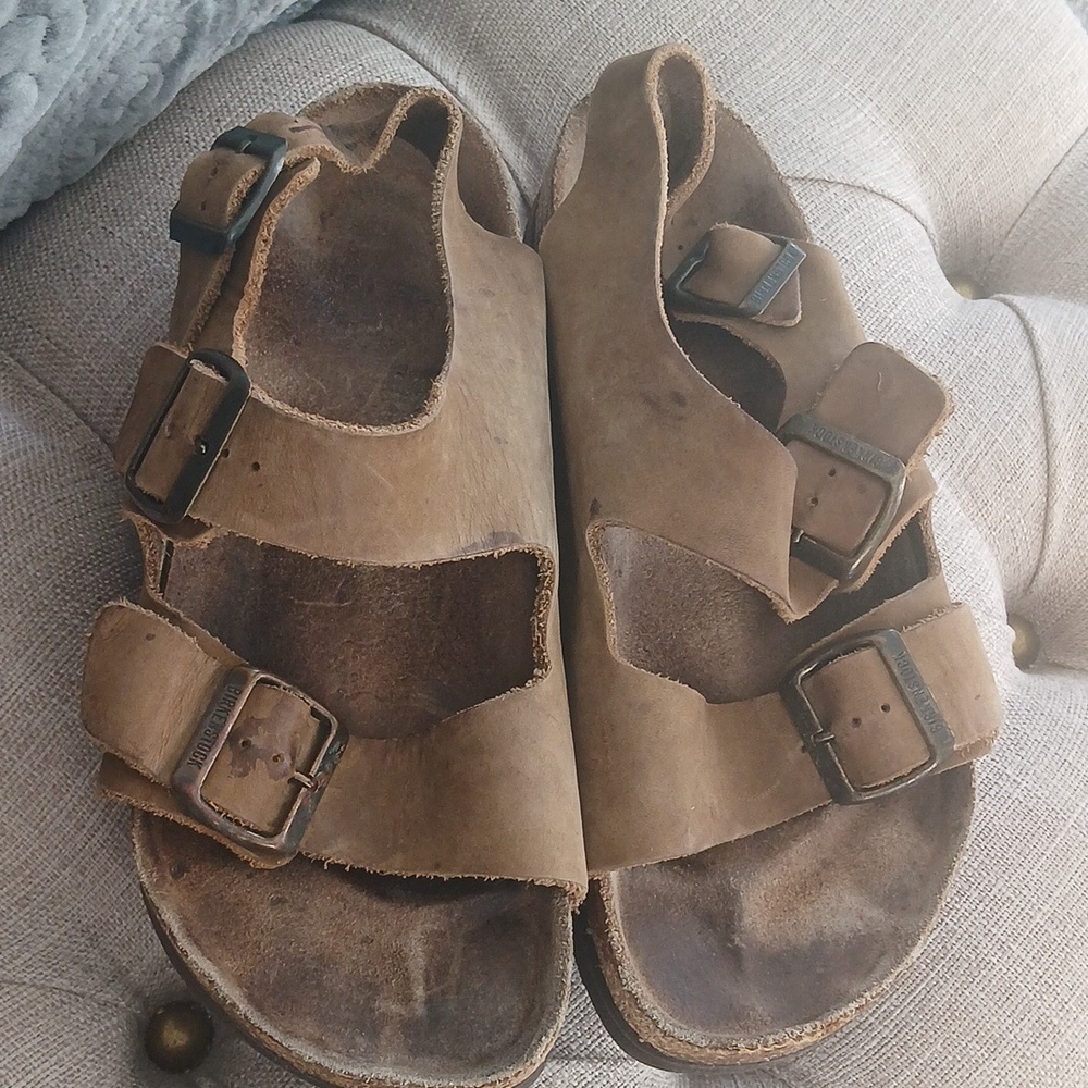 Birkenstock Milano Oiled Leather sandals 37 Womens 7-7.5